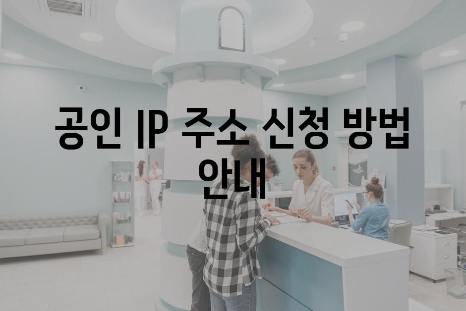 공인 IP 주소 신청 방법 안내