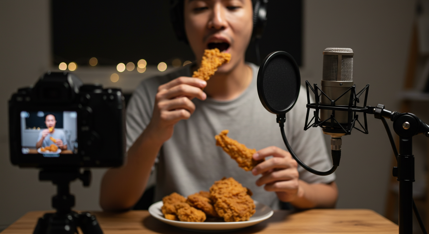 먹방 촬영 이미지