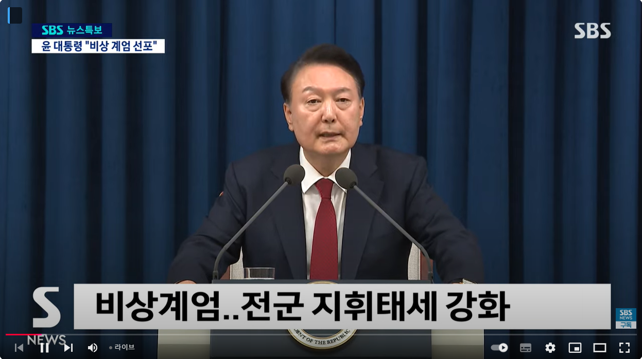 윤대통령 비상계엄 선포 이유