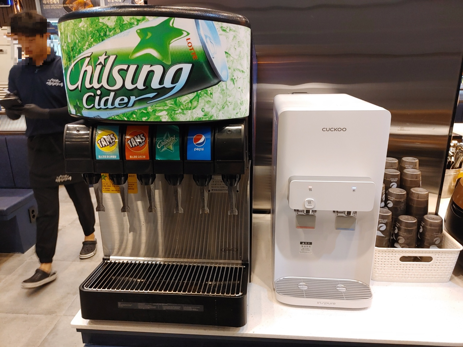 명륜진사갈비 음료기계