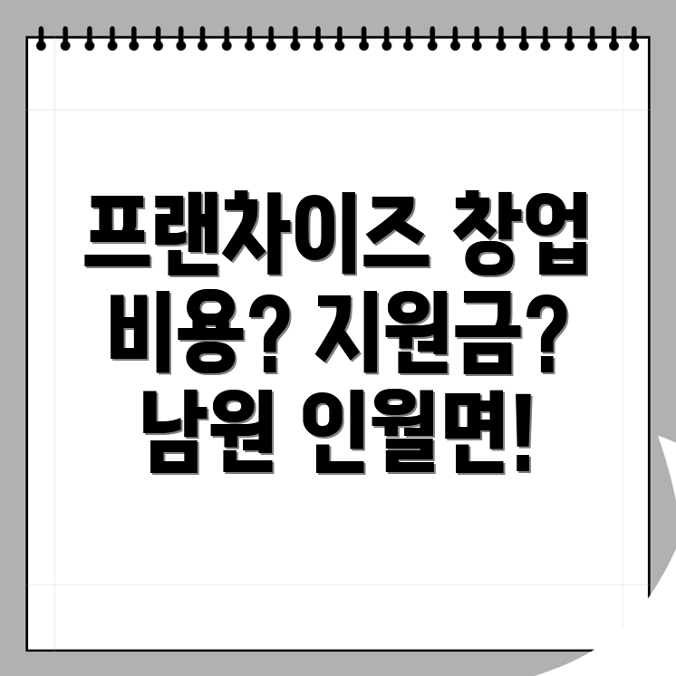 프랜차이즈 창업 비용
