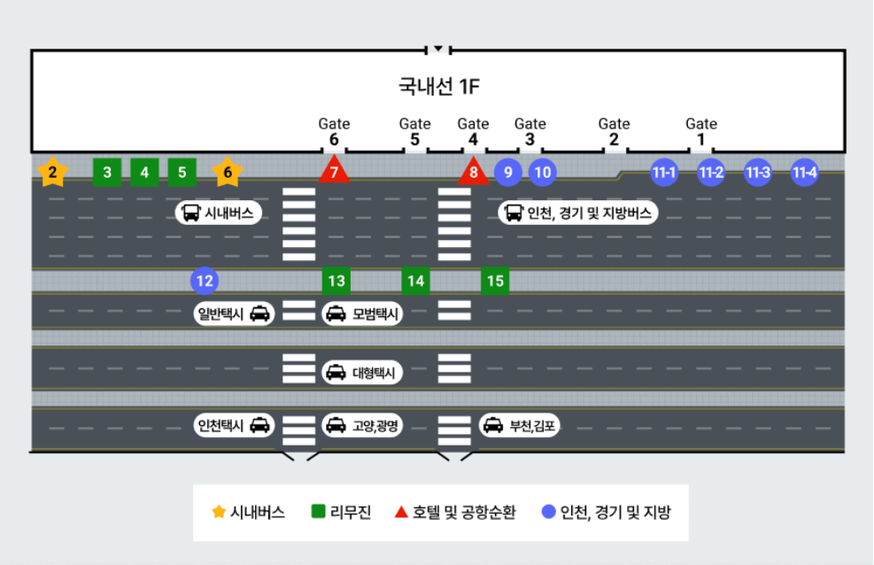 김포공항-국내선-리무진버스-타는곳