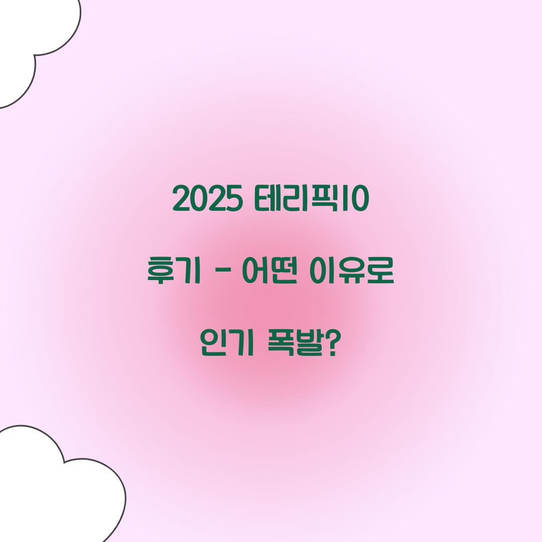 테리픽10 후기