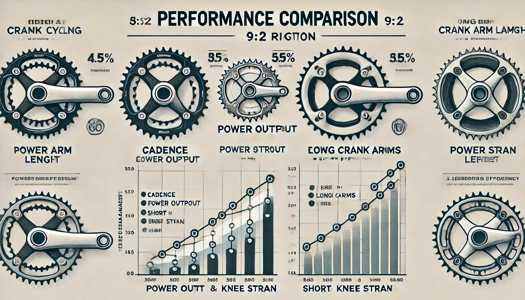 자전거 피팅 관점에서 크랭크암 길이를 설명하는 이미지