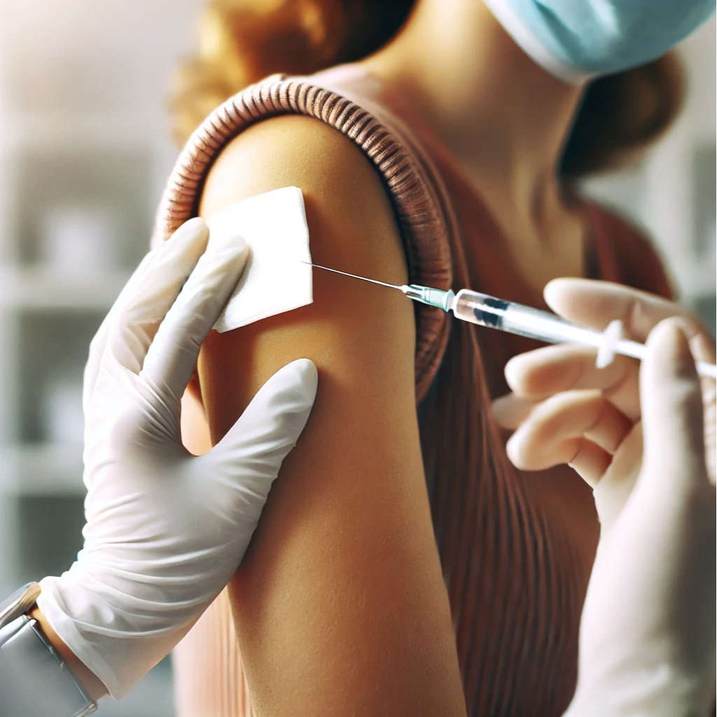 독감예방을 위한 예방접종 맞기