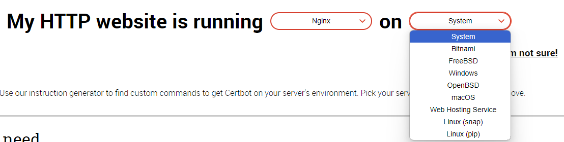 select site system