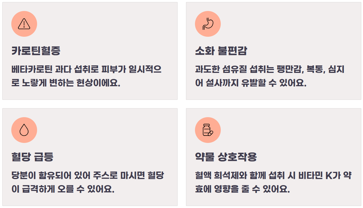 주스용 당근 효능