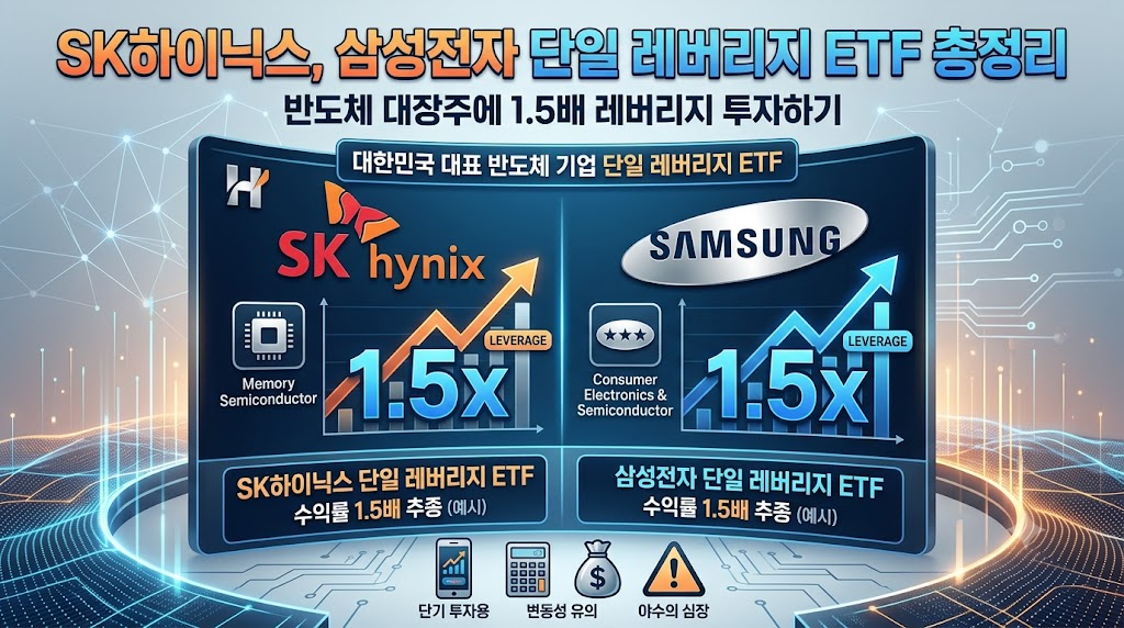 SK하이닉스, 삼성전자 단일 레버리지 ETF 뜻과 매수 조건 위험성 총정리