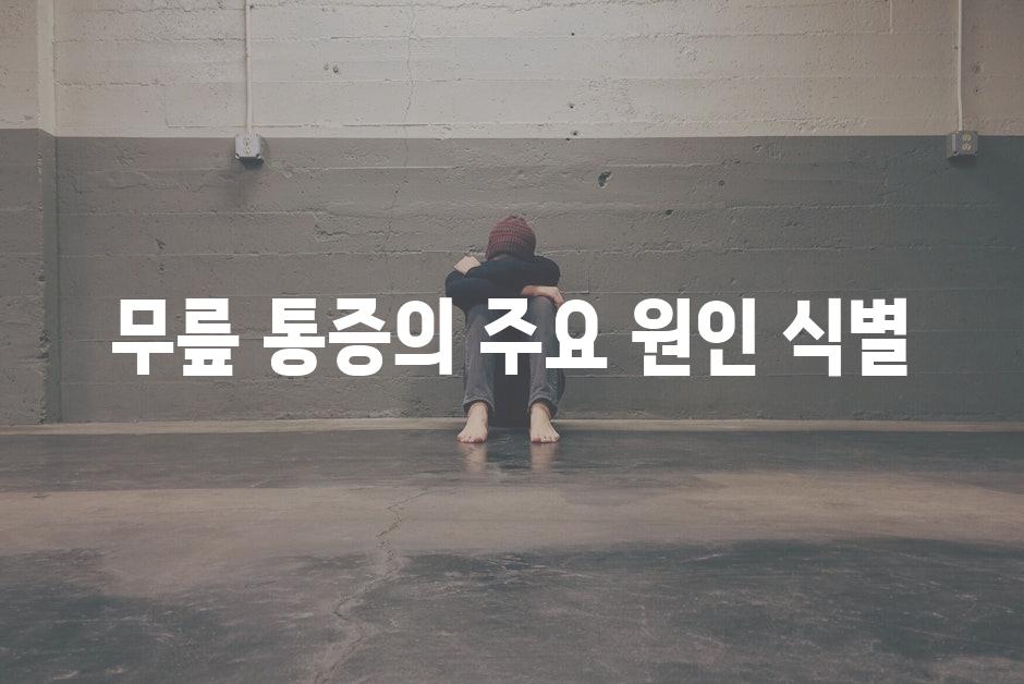 무릎 통증의 주요 원인 식별