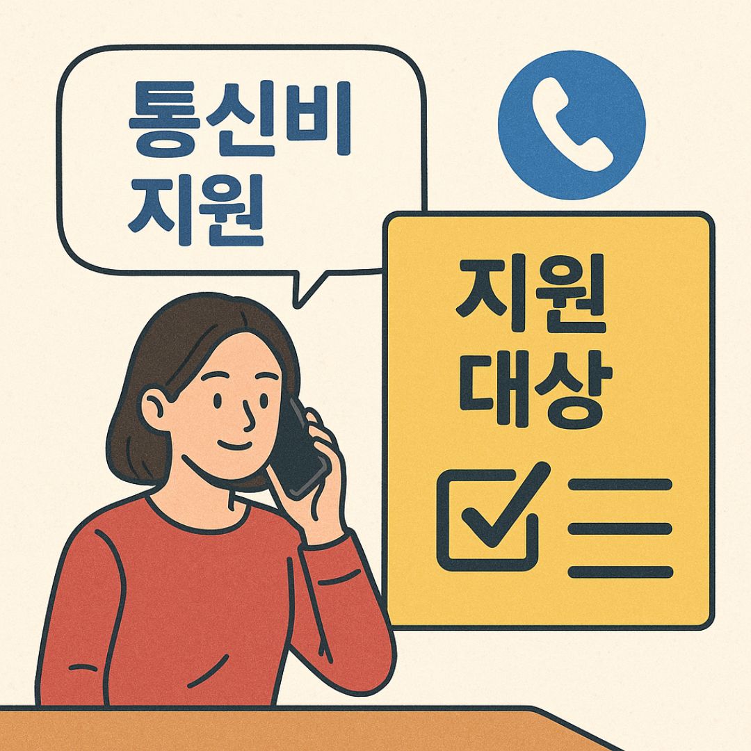 통신비 지원대상을 전화로 확인하는 아이