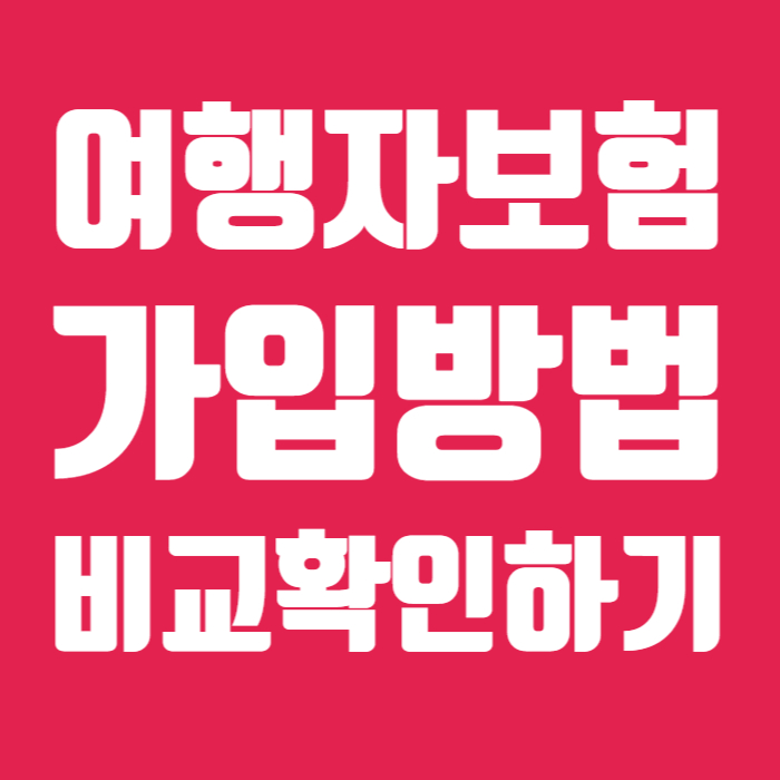 여행자보험 비교확인하기