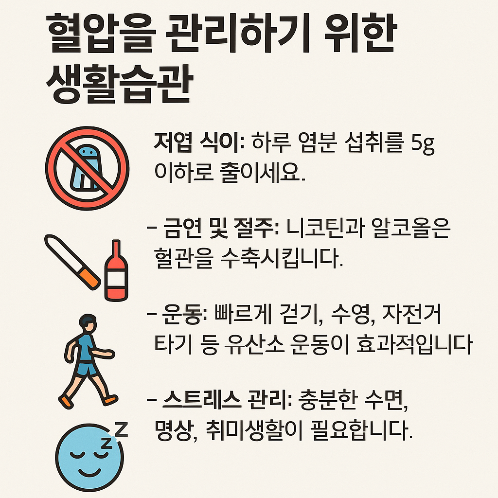 혈압 조절을 위한 생활 습관 팁