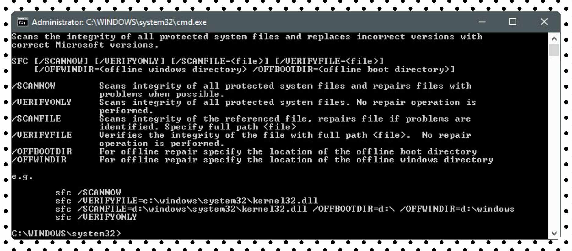SFC SCANNOW - 손상된 윈도우 파일 검사 및 복구