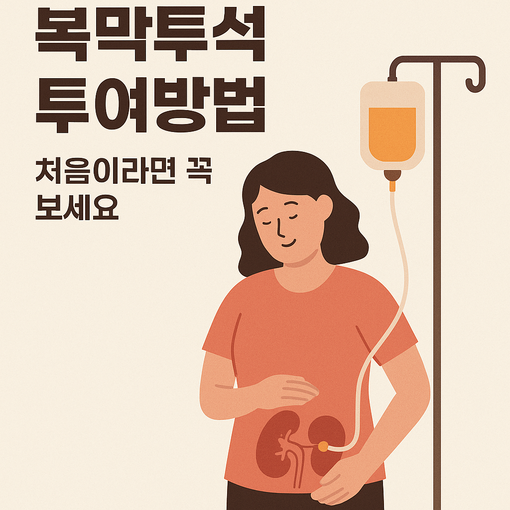 복막투석 투여방법, 처음이라면 꼭 보세요