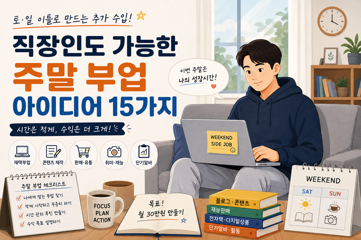 직장인도 가능한 주말 부업 아이디어 15가지