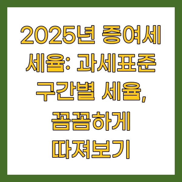 2025년 증여세 세율
