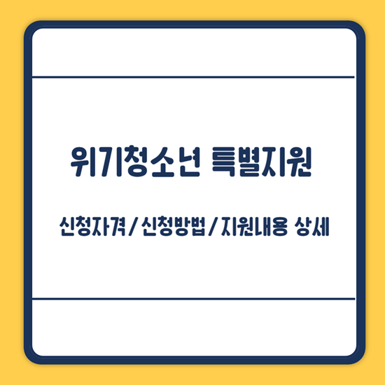 위기청소년 특별지원