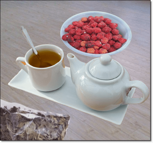 꾸지뽕 잎차와 꾸지뽕 열매 