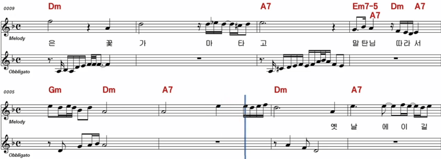 이미자 아씨 악보 노래방