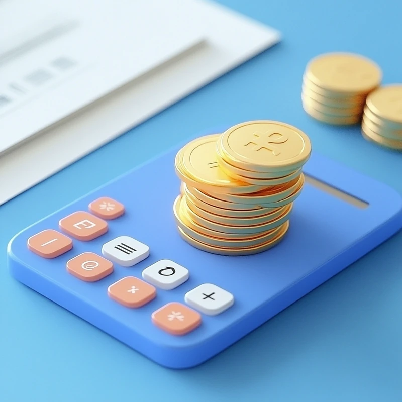 책상 위 연금저축, IRP서류, 동전더미, 계산기를 활용한 미국ETF 기반 연금 및 교육자금 계획이 체계적으로 잘 드러나며, 미국ETF 투자, 연금자산, 국내상장상품, IRP, 재무설계 주요 키워드 포함