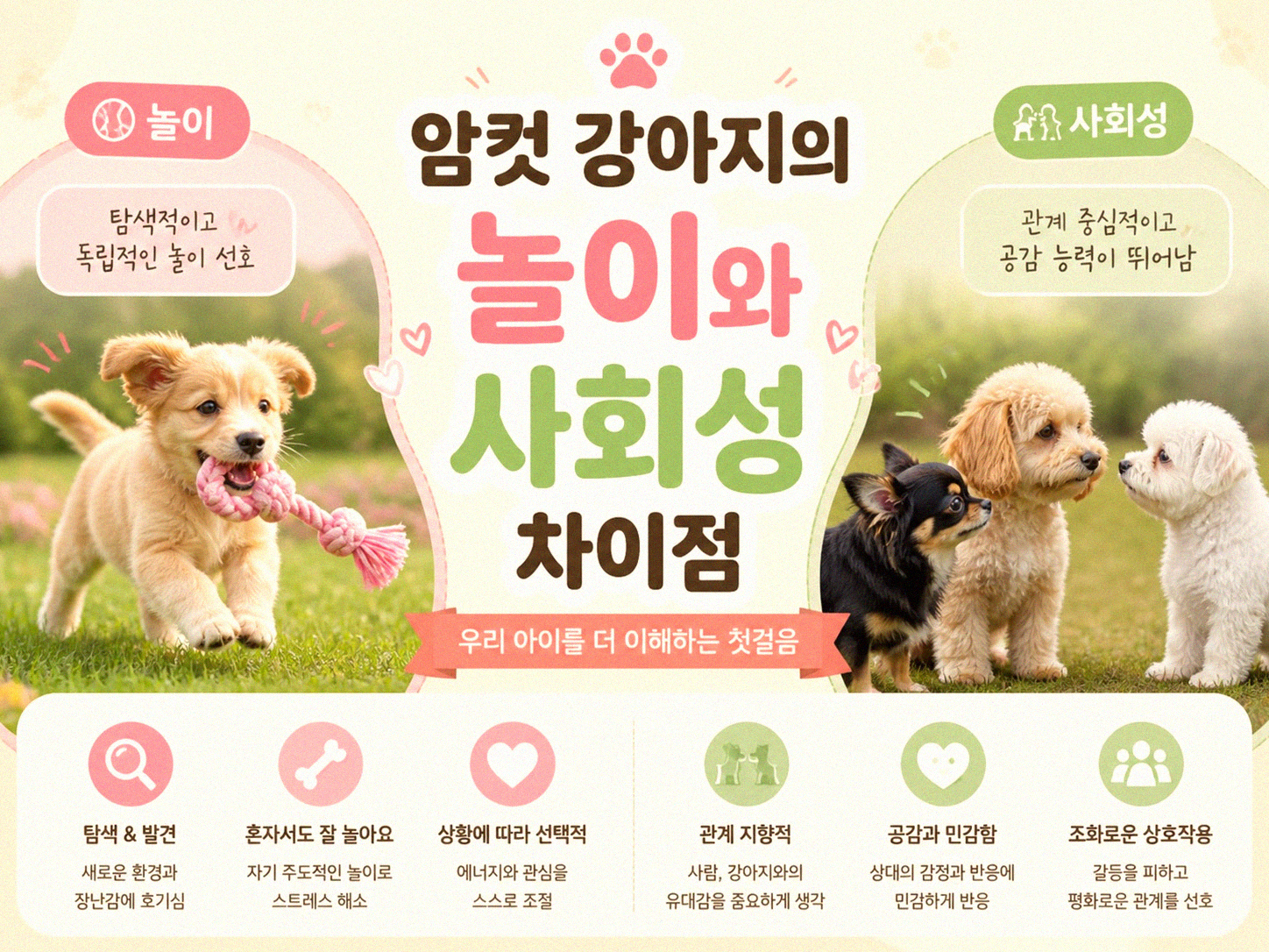 우리 강아지, 수컷 암컷 행동 차이점 진짜 다를까