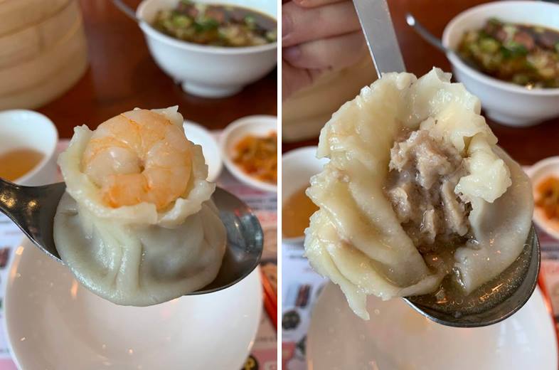 꽃처럼 보이는 새우 토핑