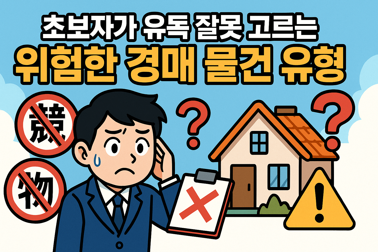 초보자가 유독 잘못 고르는 위험한 경매 물건 유형