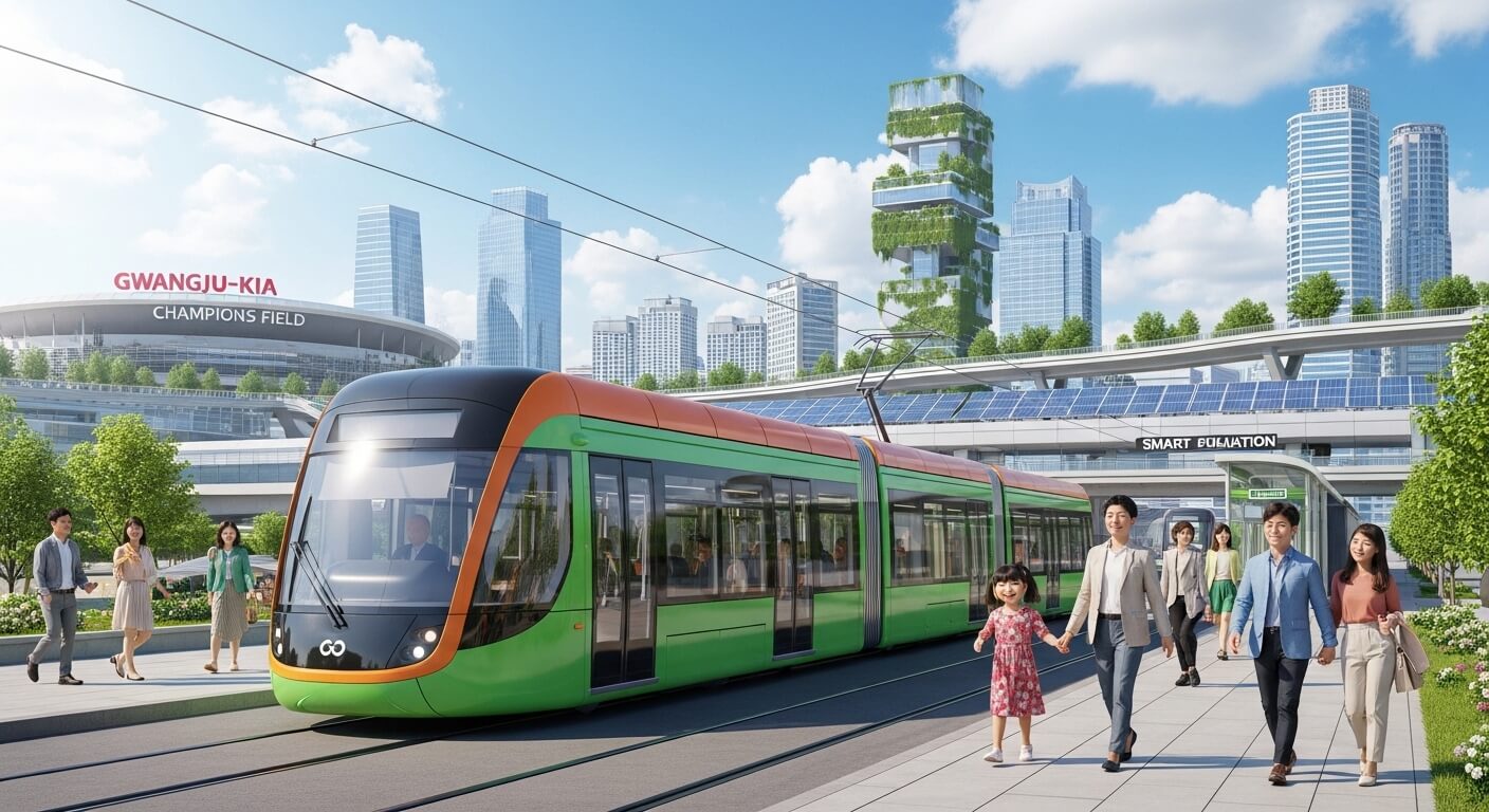 광주의도시철도망-승객들