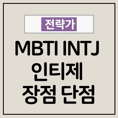 엠비티아이 MBTI INTJ 인티제 장점 단점 특징