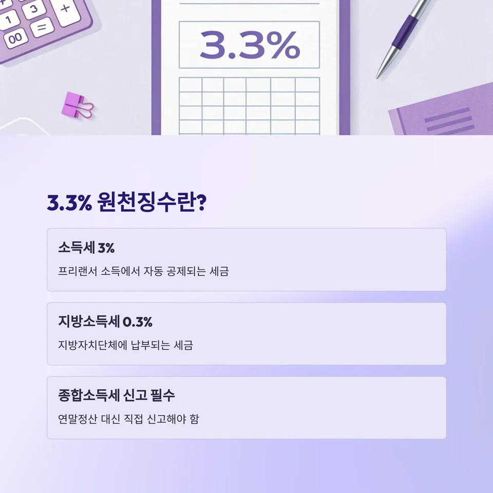 3.3% 원천징수란-사진