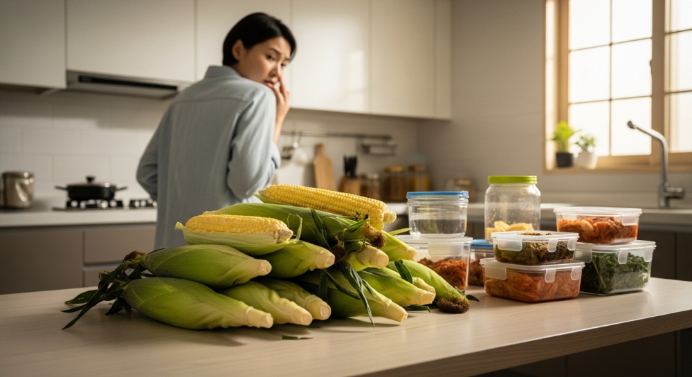 옥수수 냉동 보관