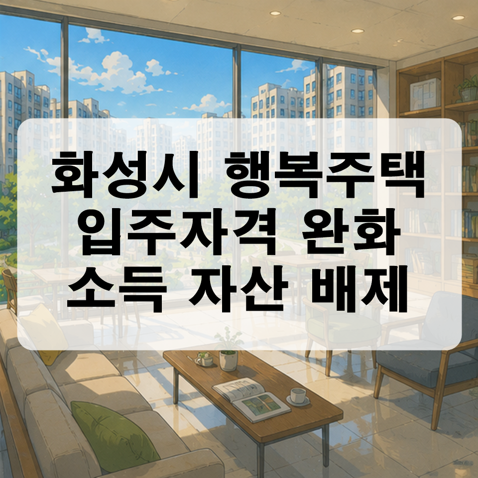 화성시 행복주택 입주자격 완화 모집공고