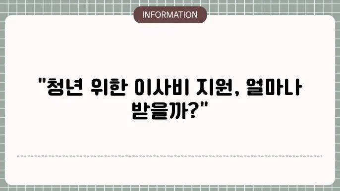 이사비 및 중개보수비 지원의 세부 사항