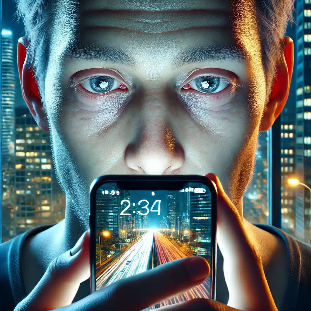 과도한-스마트폰사용으로-눈가에-주름과-피로가-생긴-모습