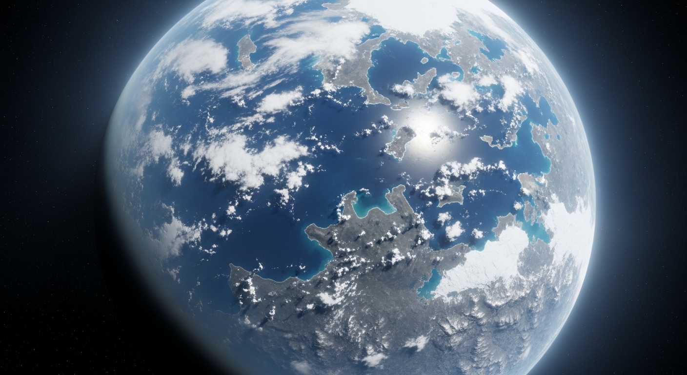 물이 흐르는 달 상상도