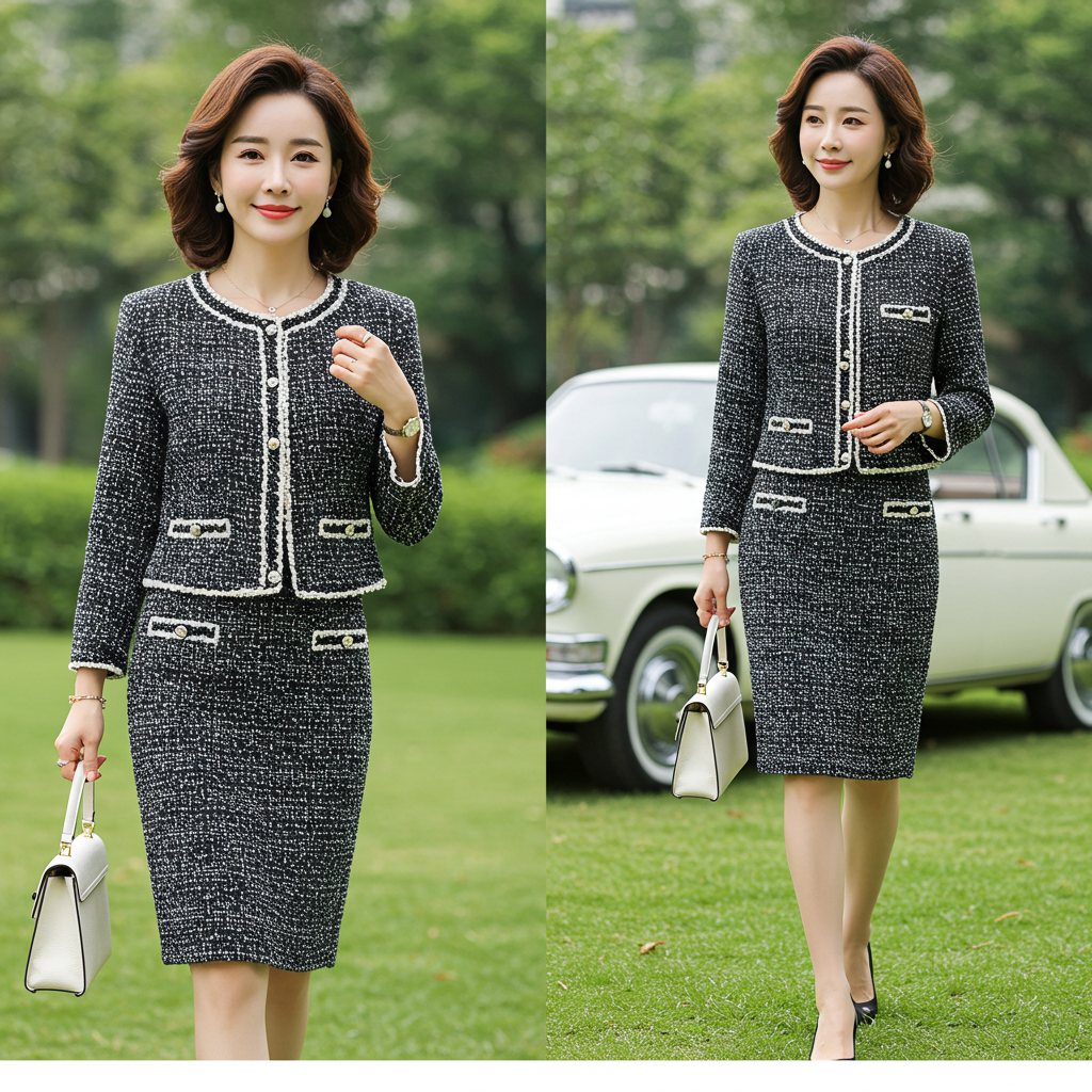 중년여성 데일리룩