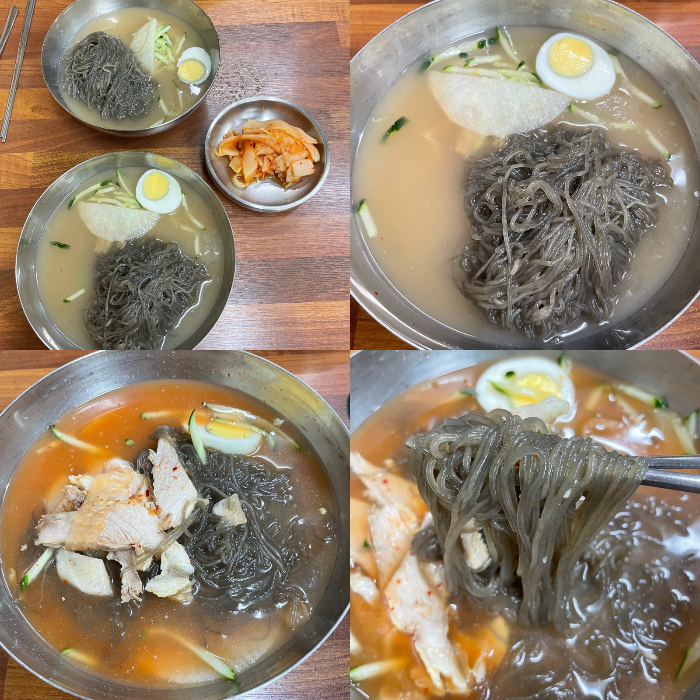 주문한 물냉면 사진