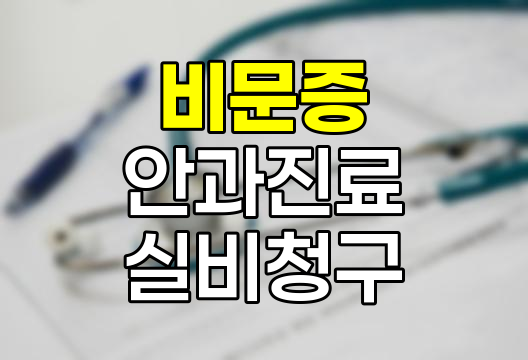 비문증 안과진료 실비청구 노하우