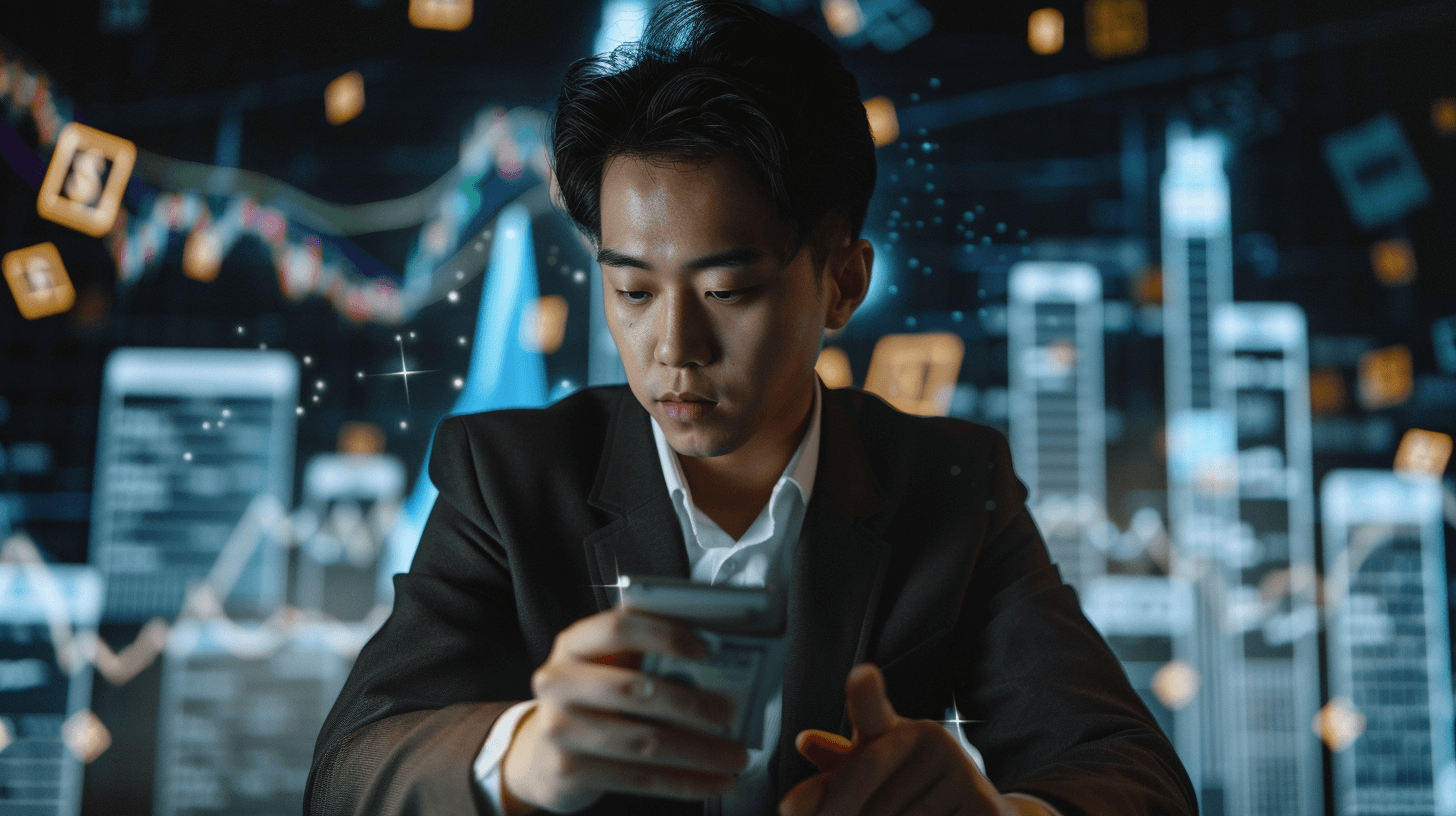 스마트폰을-보고-있는-남자