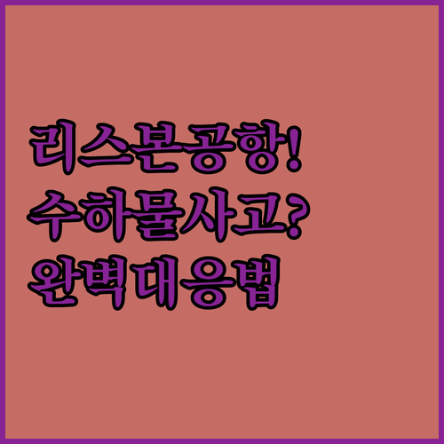 리스본 공항 지상 조업사 위치와 수하..