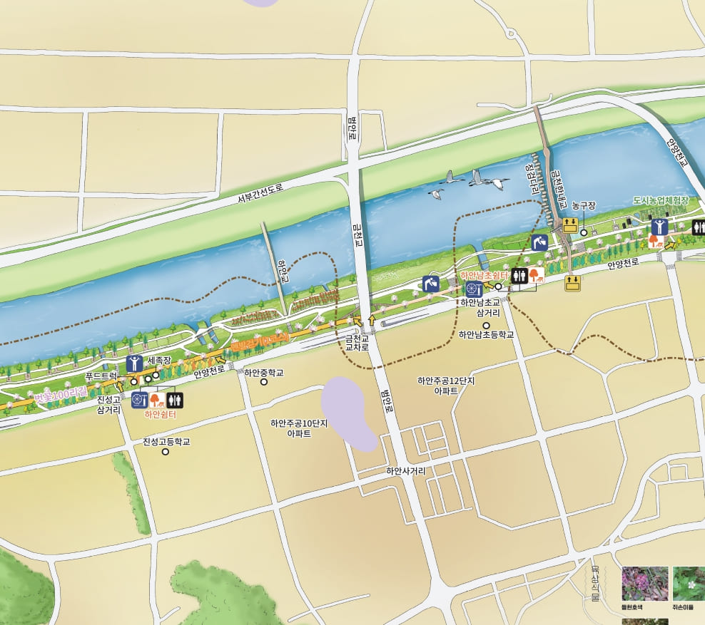 광명 안양천 안내지도 3