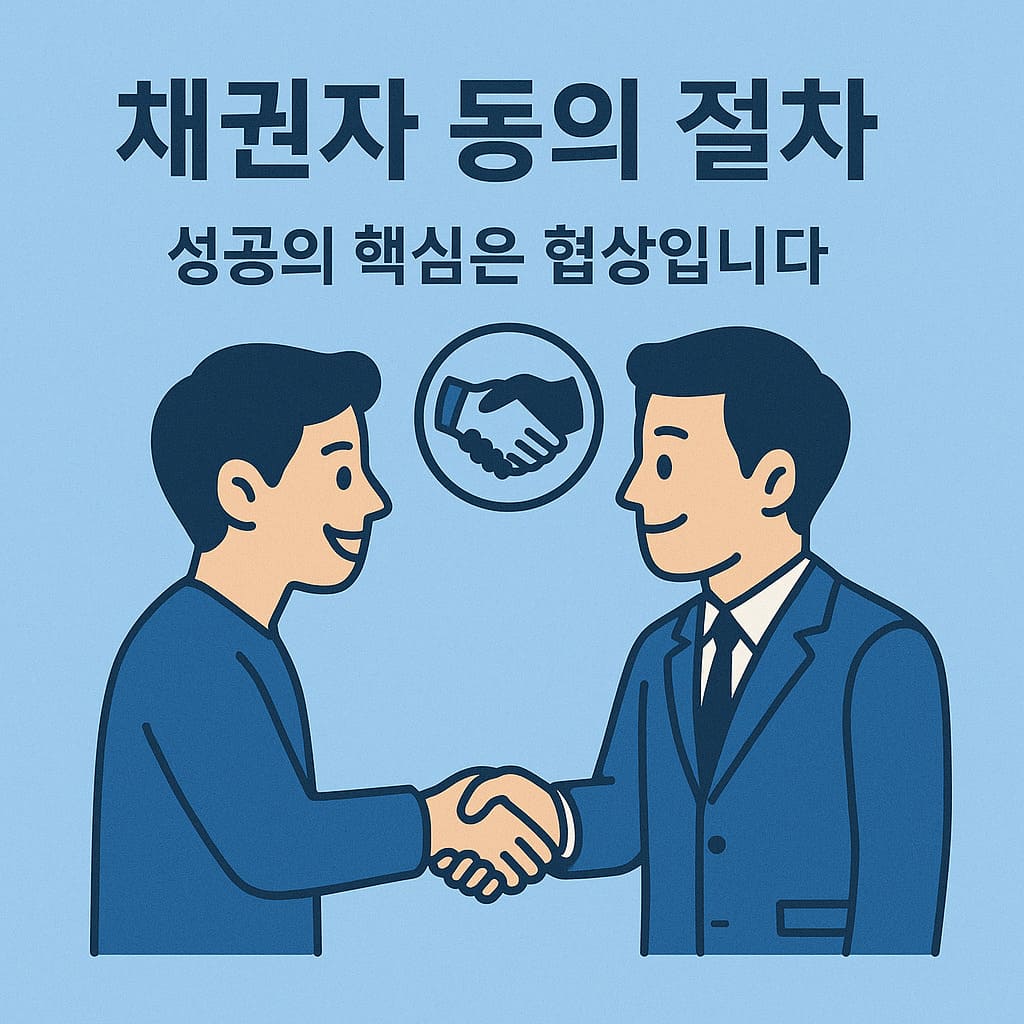 채권자 동의 절차의 중요성을 강조하는 이미지