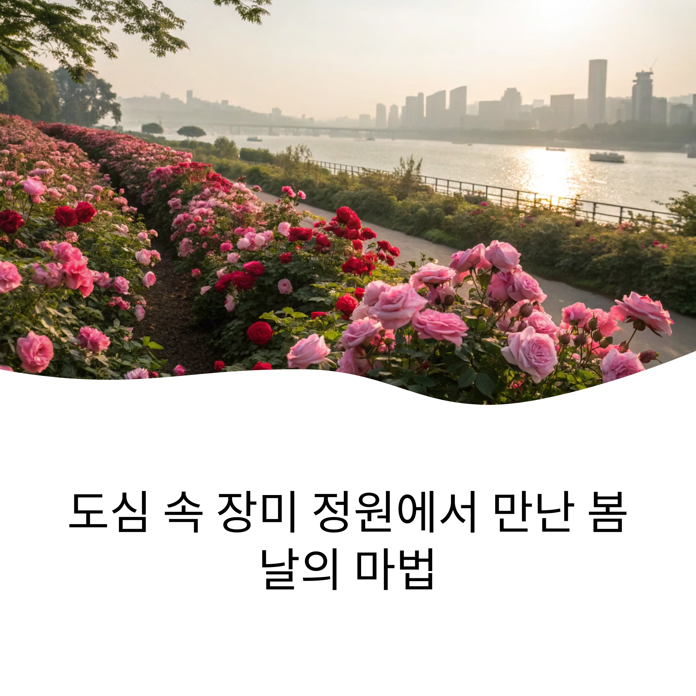 도심 속 장미 정원에서 만난 봄날의 마법