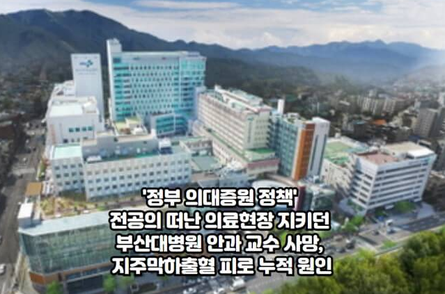 부산대병원 교수 사망