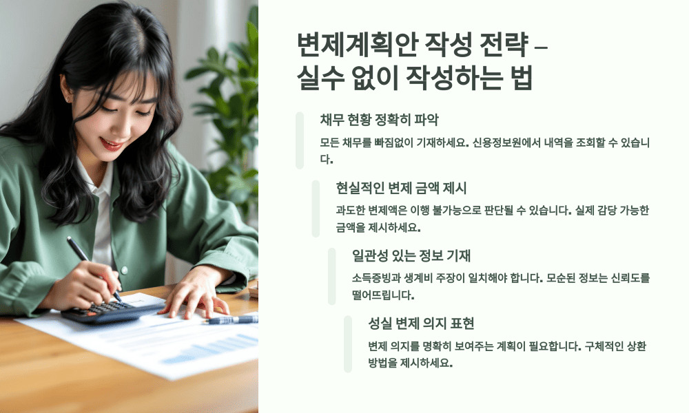 변제계획안 작성 전략 &ndash; 실수 없이 작성하는 법