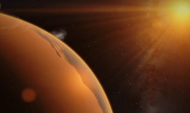 우주 행성의 모습입니다.