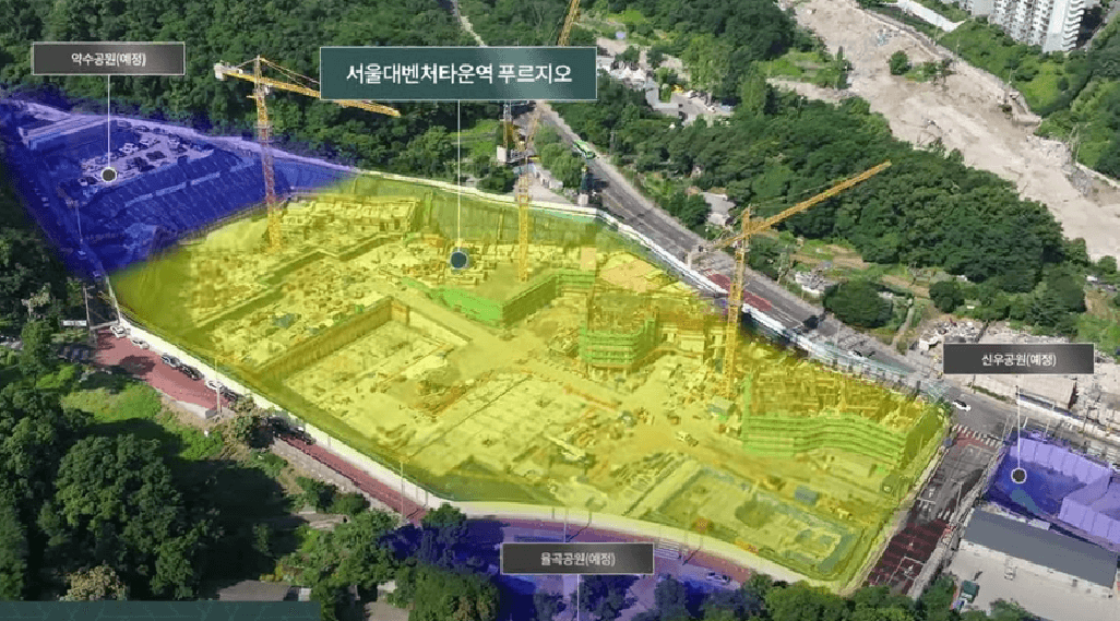 서울대벤처타운 푸르지오 건설현장