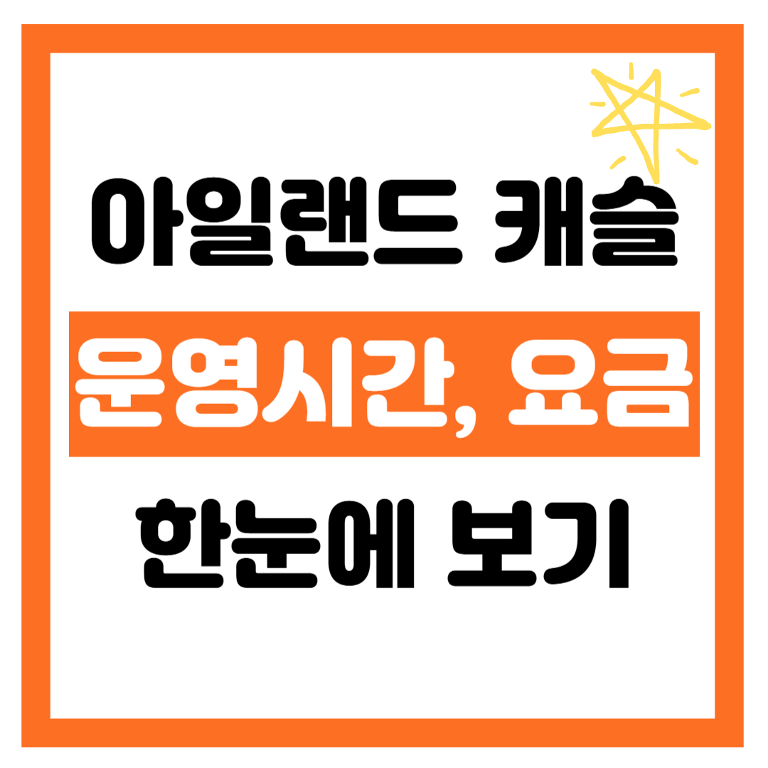 2025 아일랜드 캐슬 운영시간 요금 정리 소개