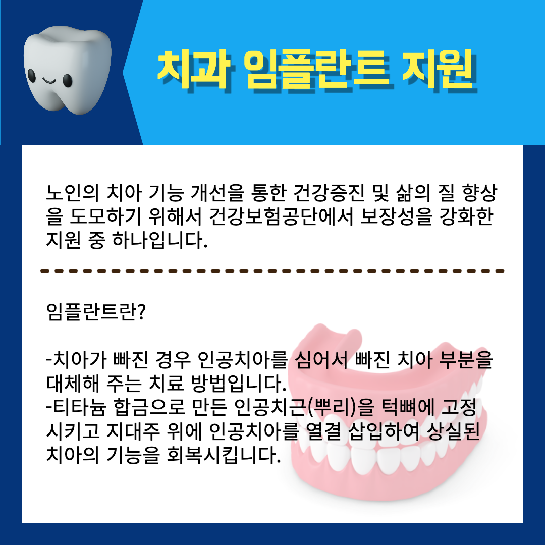 치과 임플란트 지원
