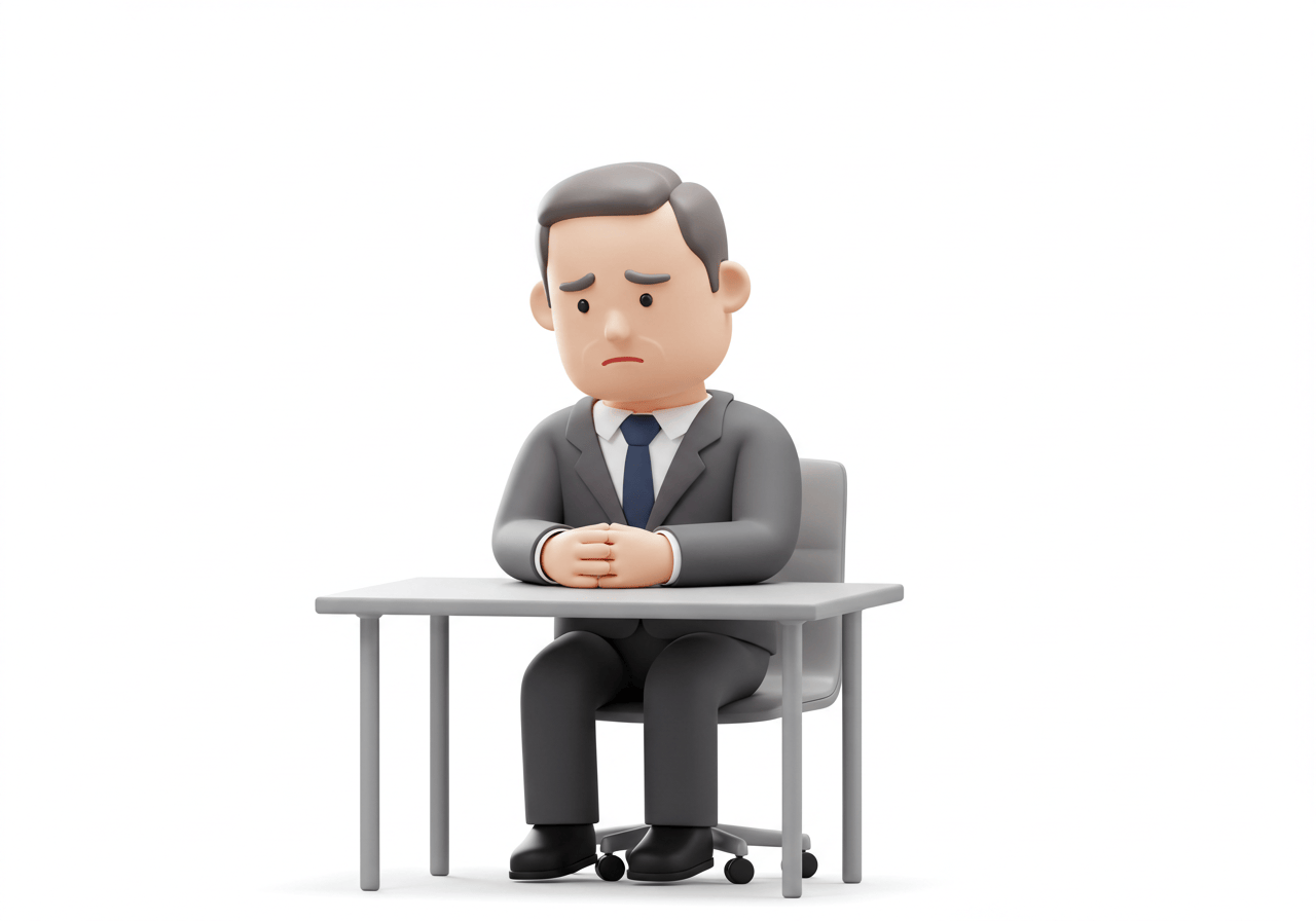 경력전환을 고민하는 중장년 직장인의 모습을 형상화한 3D 아이콘